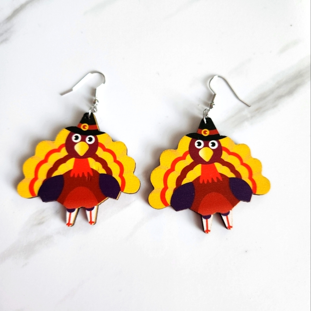 Fall/Thanksgiving Wooden Earrings